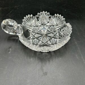 American brilliant cut Elegant Crystal Decorative nappy candy Bowl